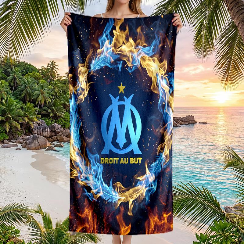 Telo da Spiaggia Asciugatura Rapida in Microfibra Assorbente Portatile da Viaggio Nuoto Olympique Lyonnais FC