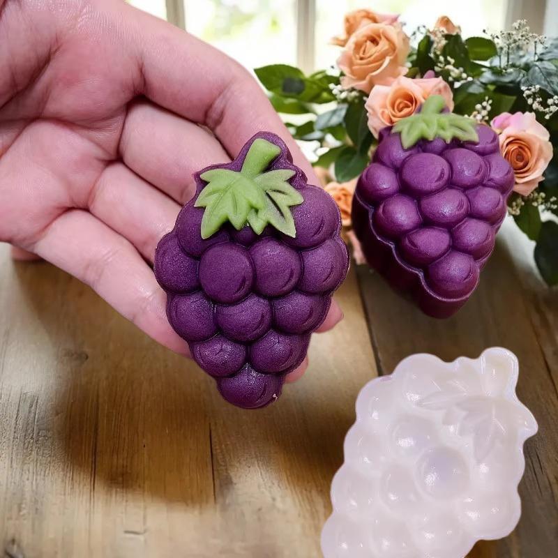 Fruit Shaped Mooncake Mold 50g Stamp Hand Press Chocolate Mould Pastry Cake Ice Cream Mould Mid-Autumn Baking Outdoor Tableware