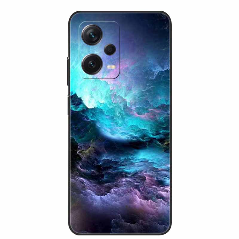 Weiche Hülle für Xiaomi Redmi Note 12 Pro 5G Case Schwarz TPU Silikon Hüllen für Redmi Note 12 Turbo 5G / Note12 Pro Plus Pro+ Wolf
