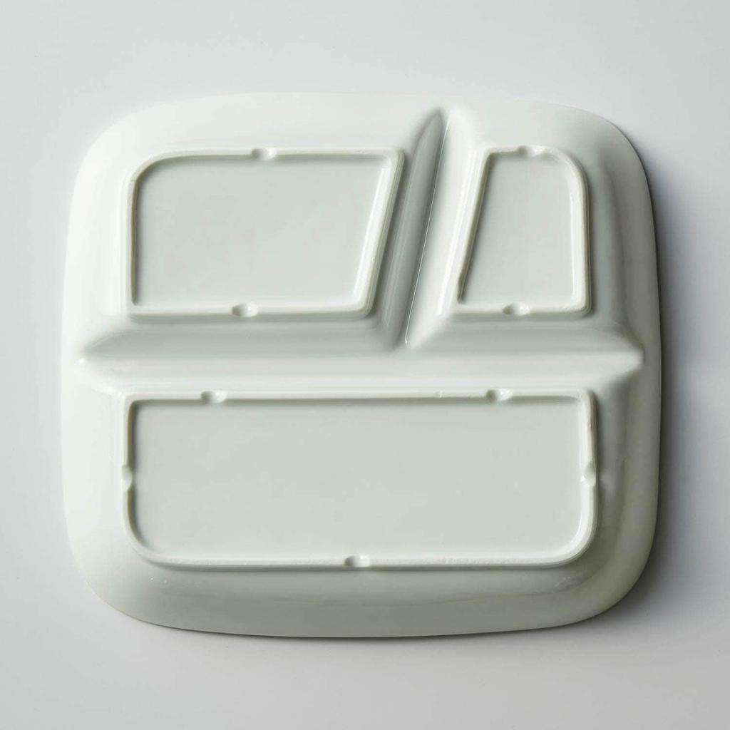 Lunch Easy to 3 Mino Dishwasher Made in Mustard [Belle Maison] Plate, Deep, Scoop, Dividers, Ware, Safe, Japan,