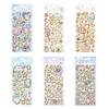 3D Panda Unicorn Cartoon Relief Crystal Sticker Children's Educational Handmade Reward Smooth-Surface Mobile Phone Decoration