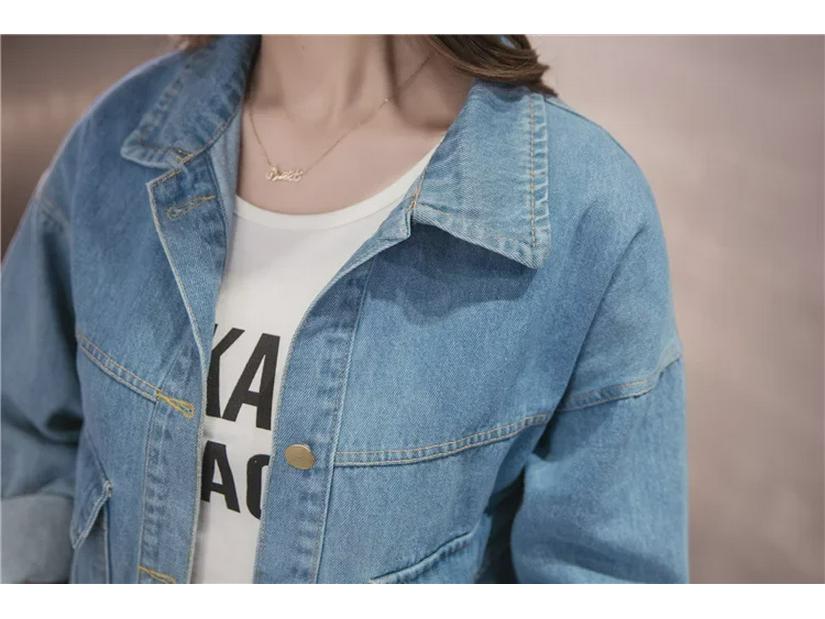 2022 Spring/Autumn Women's Loose Plus Size Korean BF Denim Jacket