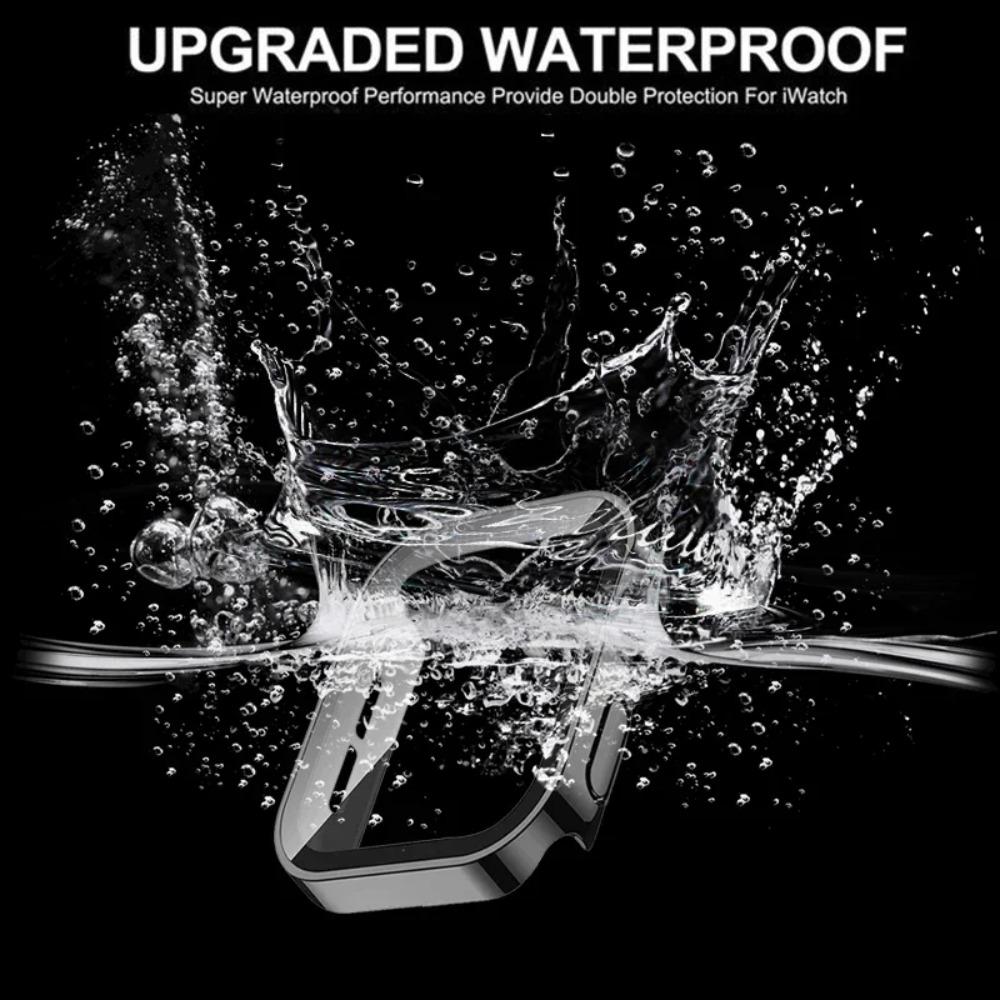 Galvanisiert Wasserdichte Hülle+Glas für Apple Watch 11 10 Hülle 46mm 42mm 45 41 44mm Displayschutz für iWatch 9 8 7 6 5 4 SE
