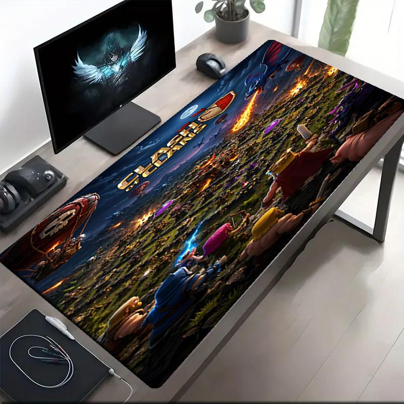 Clash of Clans Thema Mauspads, Rutschfeste Gummiunterseite, Multifunktionales Büro- & Heimdekor, Perfekt zur Personalisierung des Arbeitsplatzes.
