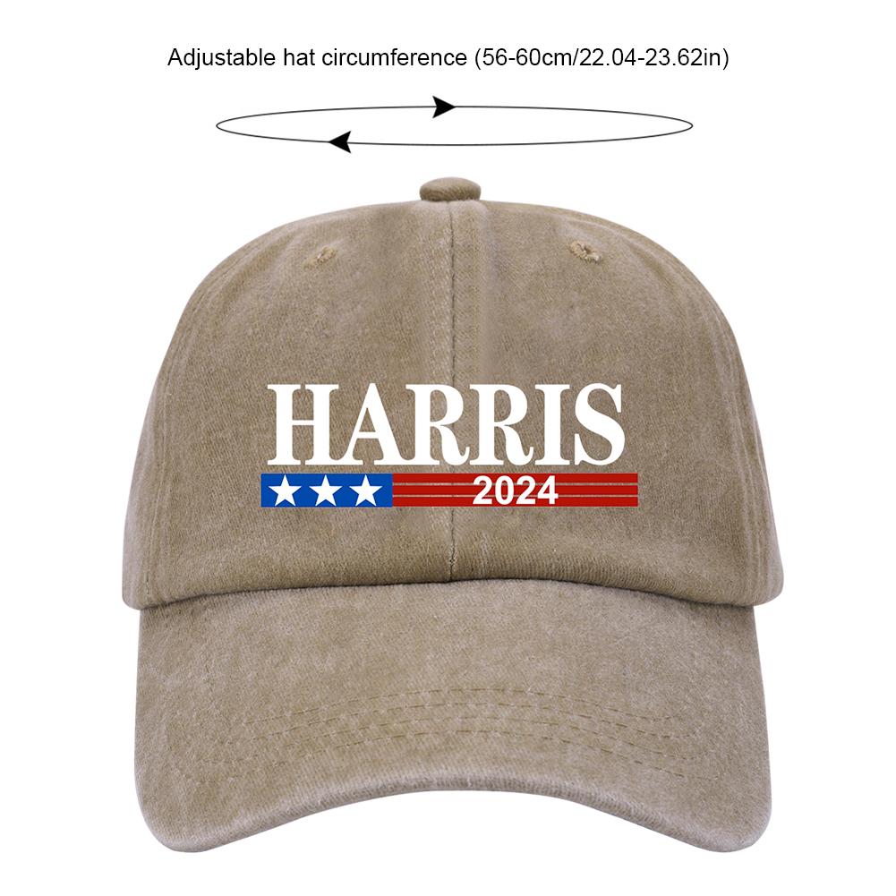 Kamala Harris Tim Walz Waltz Unisex Baseball Cap President Election Distressed Washed Hats Vintage All Seasons Travel Sun Cap