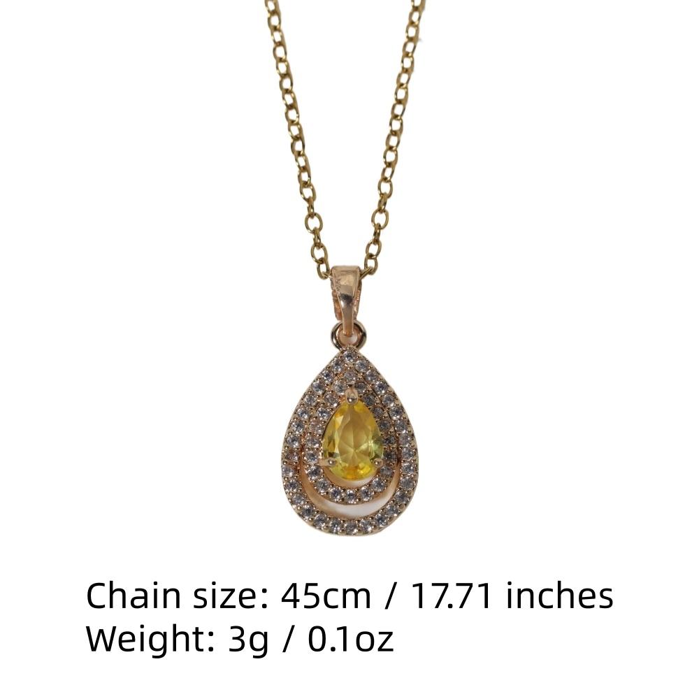 Simple Water Droplets Pendant Necklaces for Women Zirconia Necklace Wedding Party Jewelry Accessories