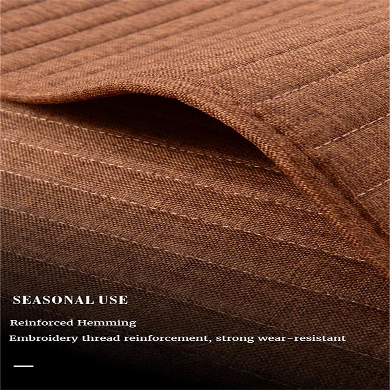 Linen Car Seat Cover  Soft & Breathable Front Premium Seat Cushion with Non-Slip Protector Universal Fits Most Cars - 1 Unit