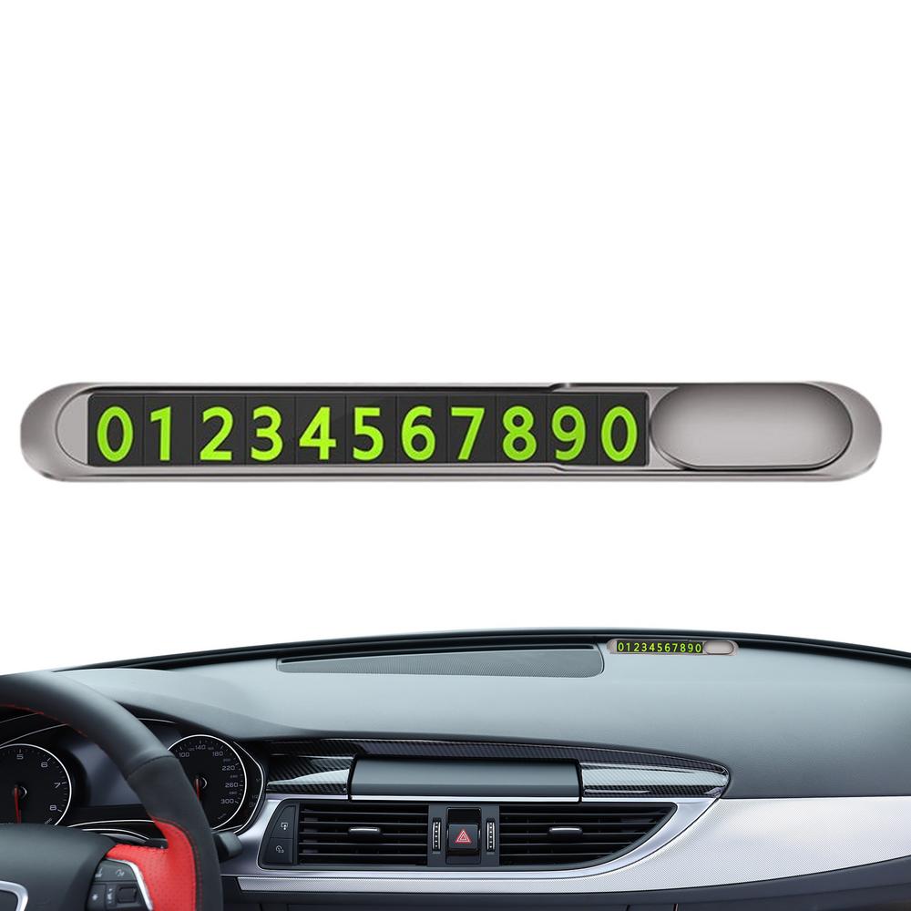 

Временный номерной знак для парковки, металлический знак для парковки автомобиля, слайдер, окклюзионный дизайн, номер телефона, карта для оживленных городских районов серебряный серый