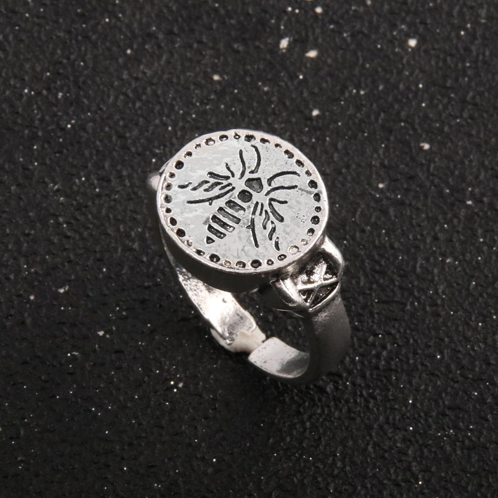 Game Dark Souls Ring Black Red Sapphire Vintage Style Ring Adjustable Metal Rings For Women Men Cosplay Jewelry Accessories Gift