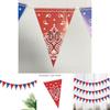 Western Cowboy Party Banner Set With Paper Triangular Flags For Birthday Celebration Events