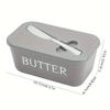 Butter Container Box with Knife Simple Restaurant Sealed Storage Box Cheese Box with Knife Butter Slicer Butter Dish Tableware