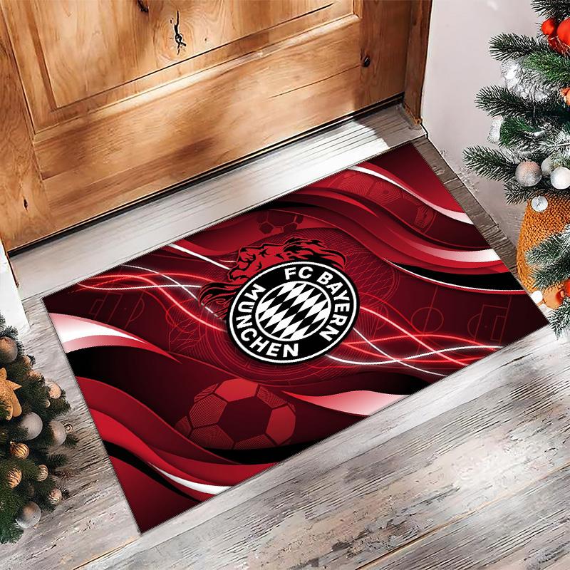 Tappeto Morbido Area Rug con Motivo Calcio Bayern Monaco Antiscivolo Tappeto per Pavimento Interno Tappetino Decorazione Sportiva per Camera da Letto