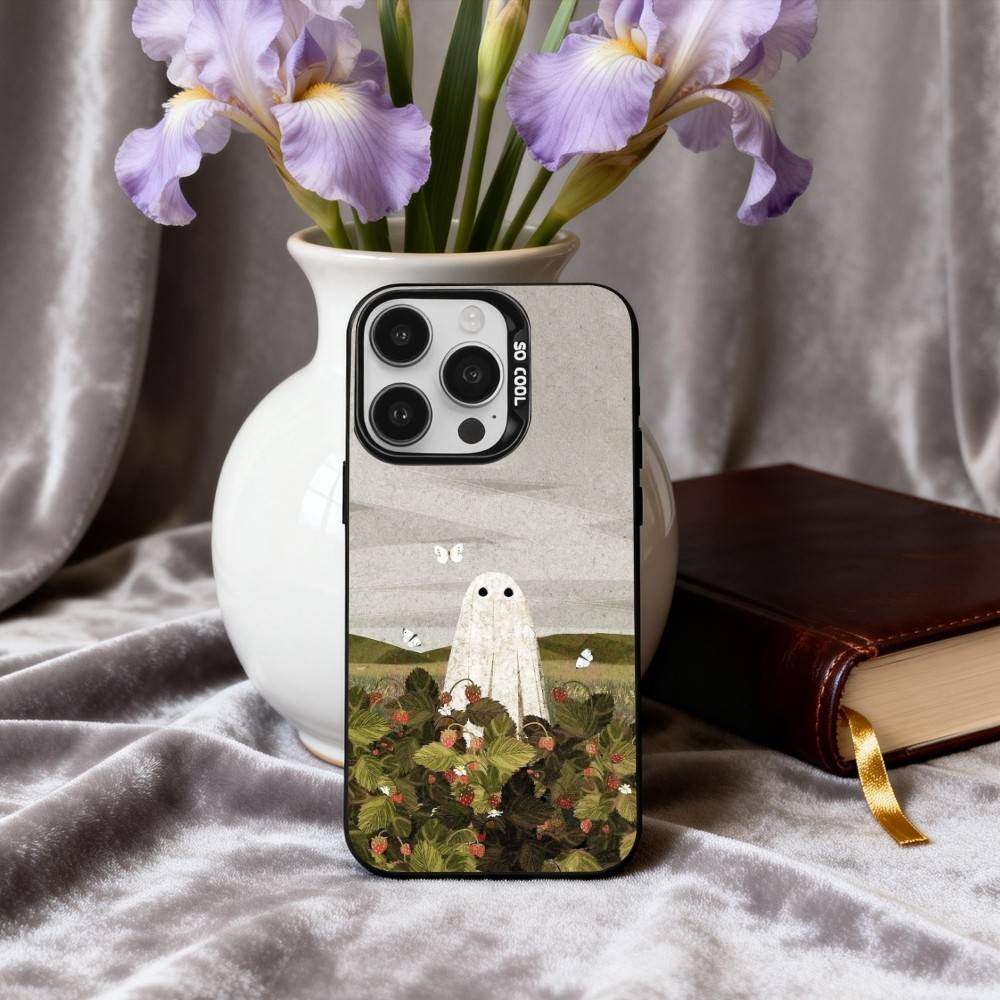 L-Little G-Ghost A-Art Phone Case For iPhone17,16,15,14,13,12,11 Plus,Pro Max Black Candy Silver Phone Case