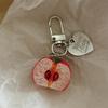 Vivid 3D Red Tomato Keychain Lightweight Resin Fruit Charm Mini Pendant for Phone Case Handbag Gift for Girls