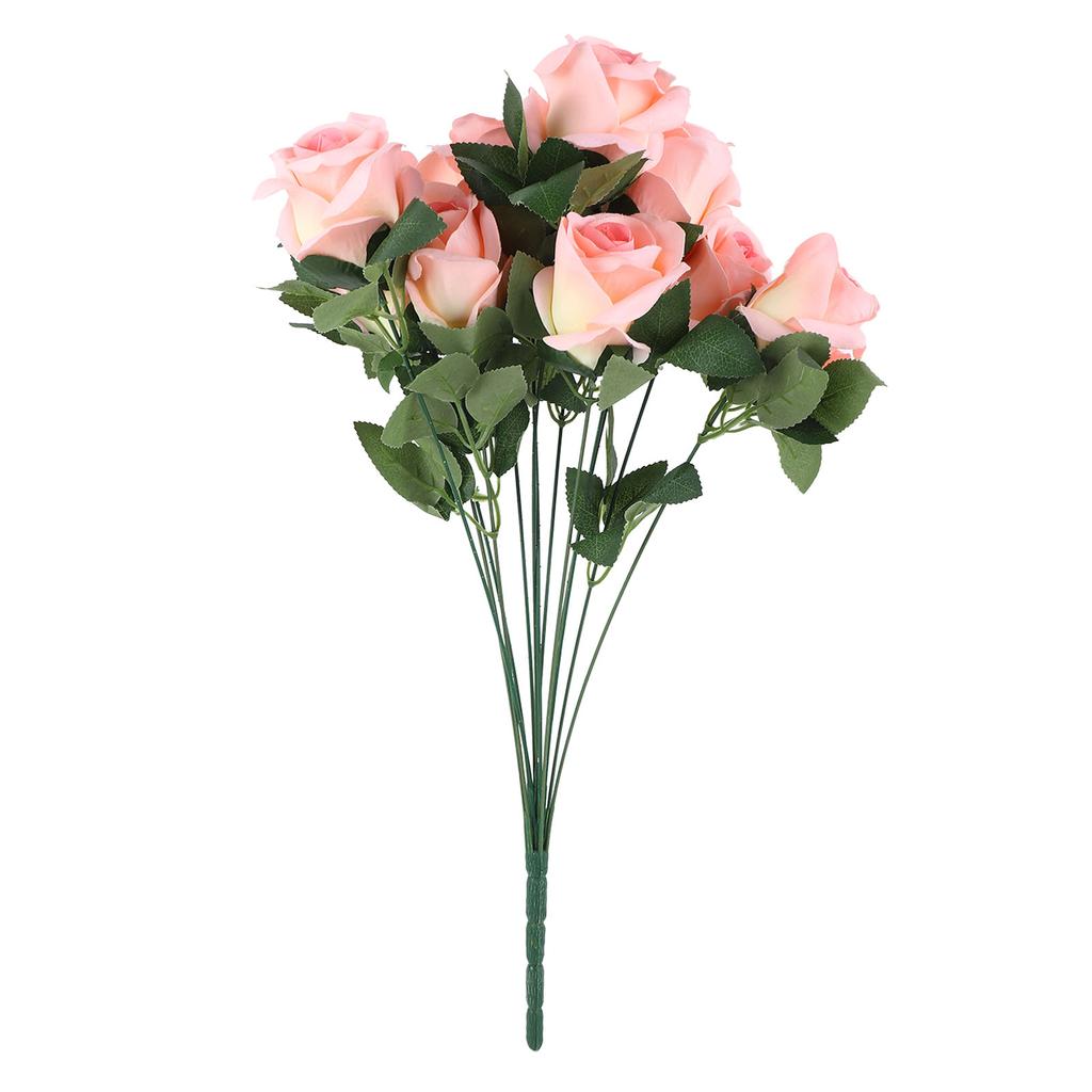 Artificial Roses with Long Stem Simulated Silk Flowers Real Looking Fake Roses Bouquet for