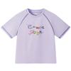 MQD Girls' Cooling Cartoon Letter Short Sleeve T-Shirt