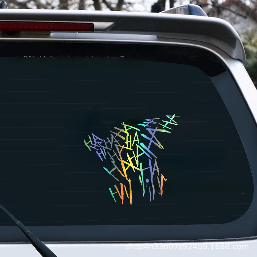 Motorcycle Sticker HAHAHA Motorcycle Helmet Car Stickers Moto Auto Decal Funny JDM Vinyl On Car Styling