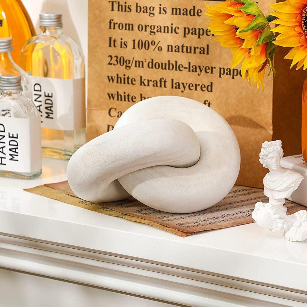 Handmade Wood Chain Decoration for Living Room Farmhouse Coffee Table Decor Living Room Decor Fireplace Shelf Decor