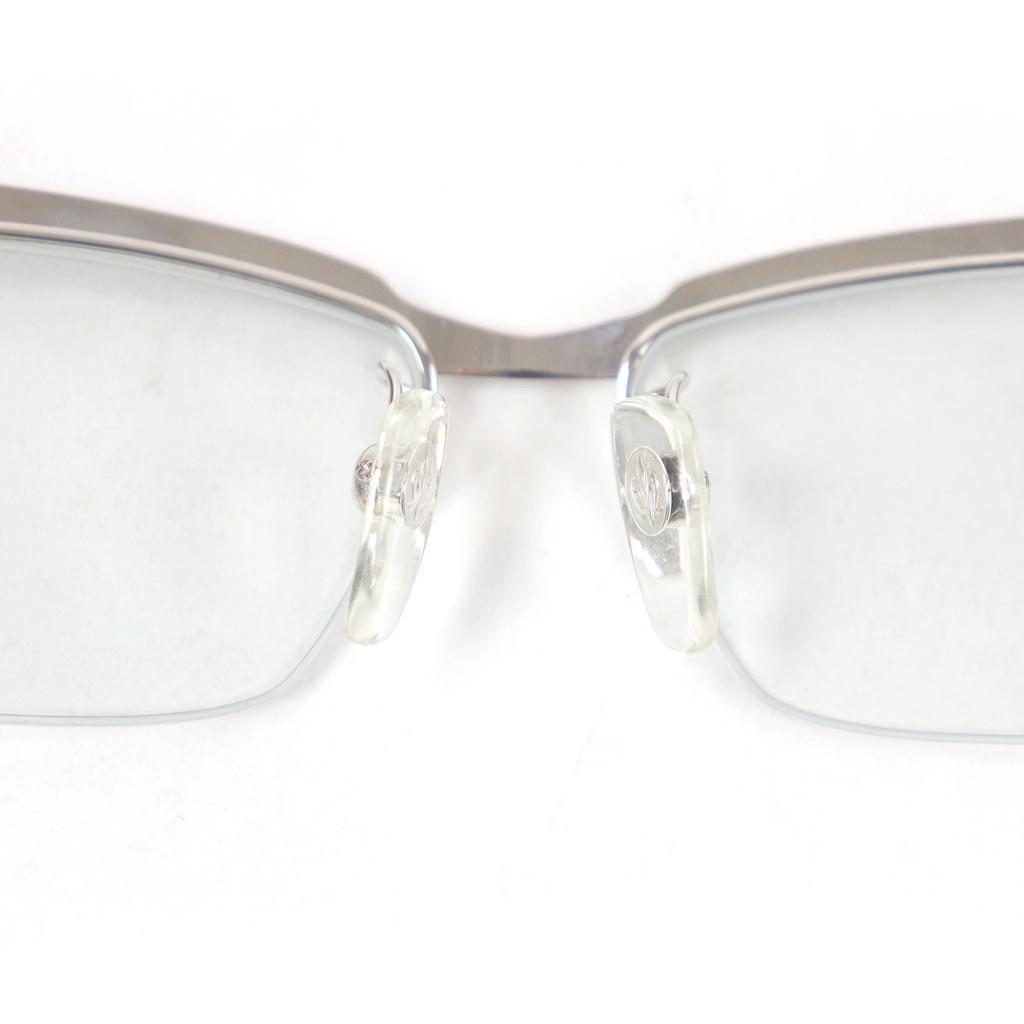 Great A’rossby Glasses Half rim Silver black SV925 mens 209252101 Used