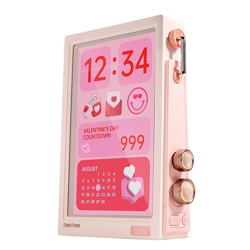 Divoom Times Frame Smart Ekran HD | 10,1" Zegar Cyfrowy DIY | Krypto Akcje Pogoda Kalendarz | Prezent Technologiczny Konfiguracja Biurka
