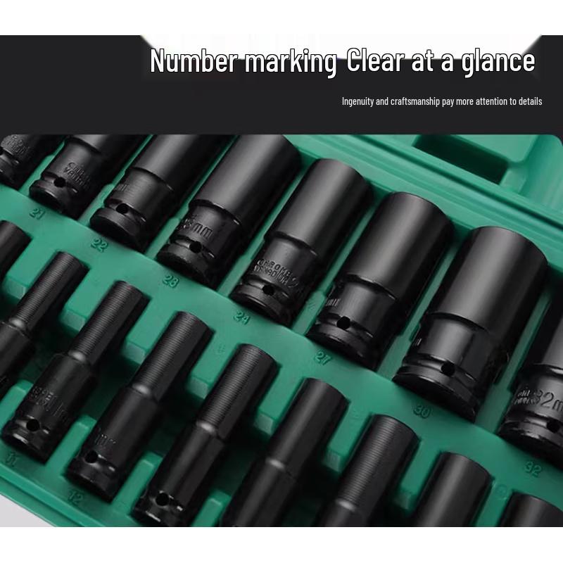 Zhi Zan 20-Piece Hex Impact Socket Set (8-32mm)