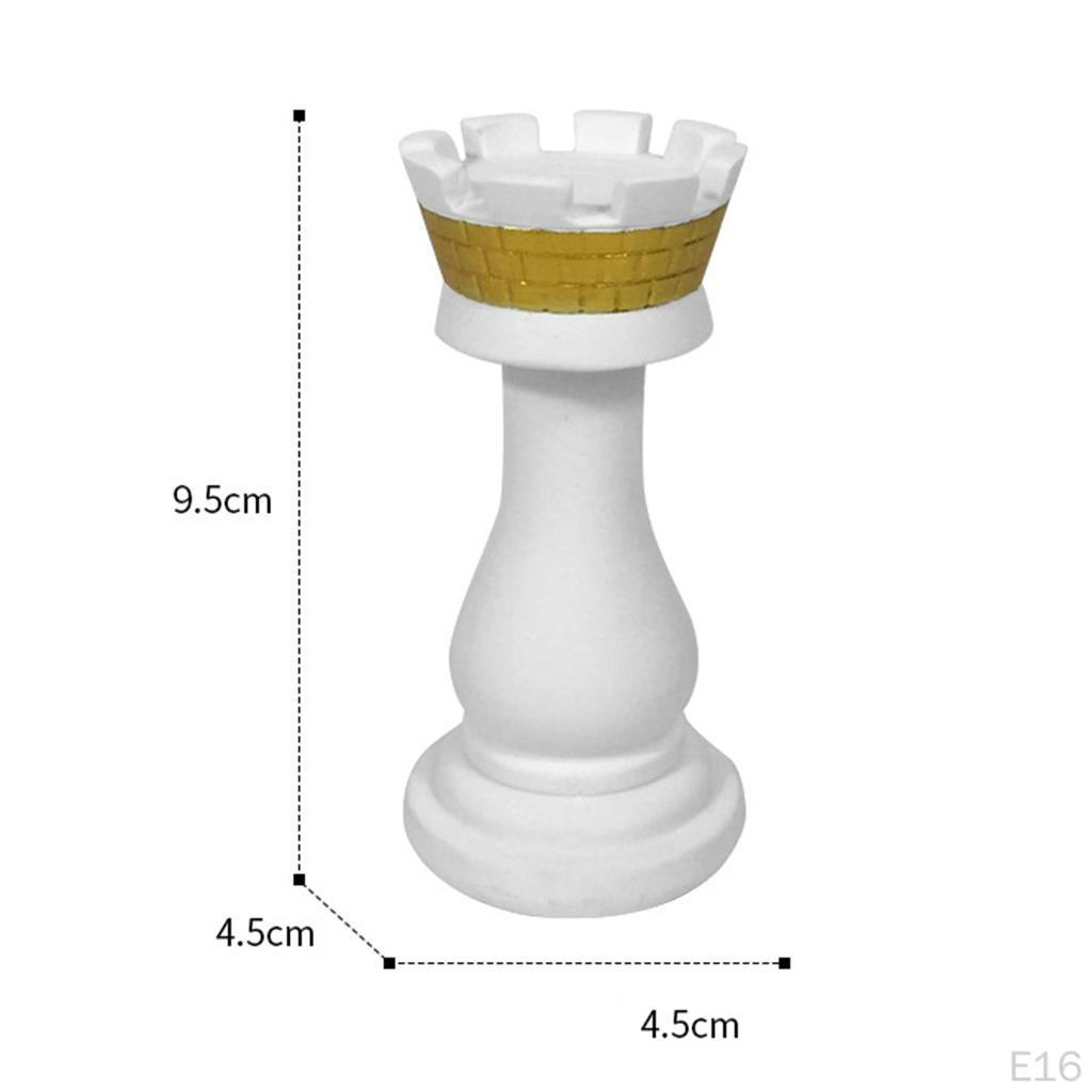 2pcs Chess Pieces Statue Sculpture Collectible Figurine Resin Crafts Home Decoration Contemporary