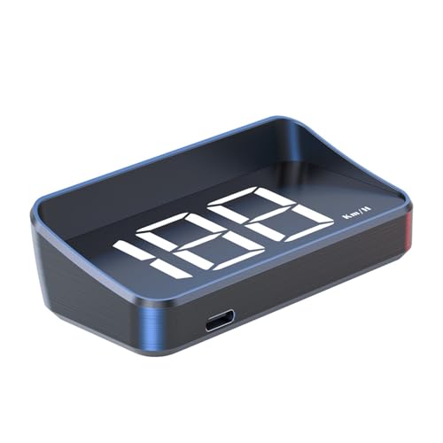 Coollooda Car Speedometer HUD with GPS, Aftermarket Head-Up Display, In-Car Speedometer, KM/Hour Display, Compatible with All Vehicles, Automatic Brig