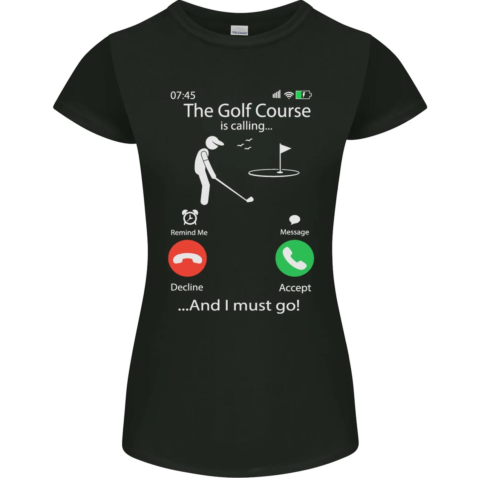 Golf Is Calling Golfer Golfing Funny Womens Petite Cut T-Shirt 4XL