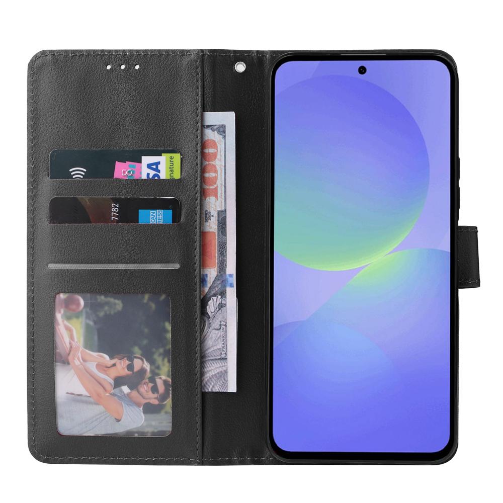 

For Samsung Galaxy A36 5G Case Wallet Stand View PU Leather Phone Cover Wine Red