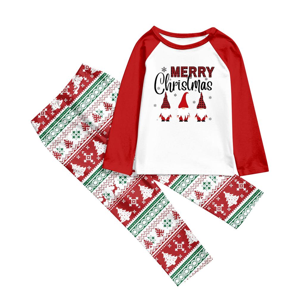 Family Matching Print Sets Pajamas Loungewear Outfits Family Matching Long Sleeve Tops+Pants Set