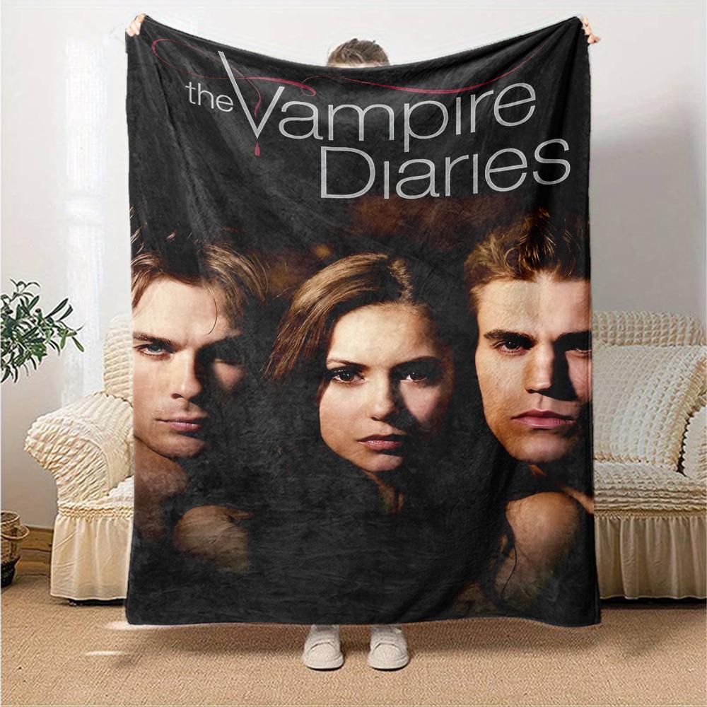 1pc The Vampire Diaries3 Blanket, Gift, for Men and Women, Soft Blanket, Good for Sofa Bed Couch Travel, Lightweight Flannel Blanket
