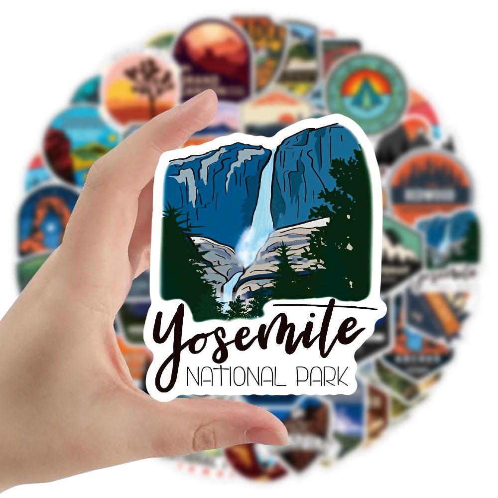 10/50 Stück Nationalpark Wahrzeichen Aufkleber Graffiti Aufkleber für DIY Gepäck Laptop Skateboard Motorrad Fahrrad Aufkleber