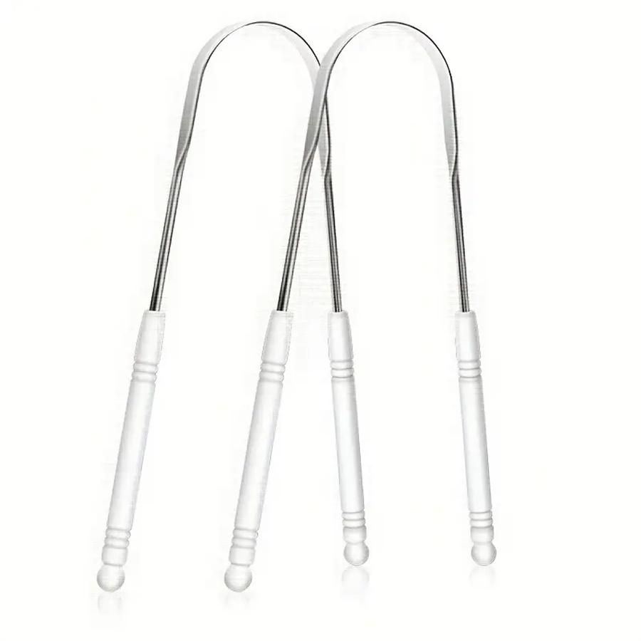 1 Stainless Steel Tongue Scraper, Fresh Breath, Suitable for Low Allergy Tongue Cleaning Tools for Adults and Children, Effectiv