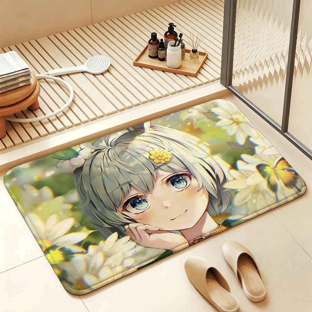 Umamusume-P-D S-Seiun Sky Soft Comfortable Short Plush Rug Carpet mat Anti‑Slip Floor Mat Machine Washable Home Decor