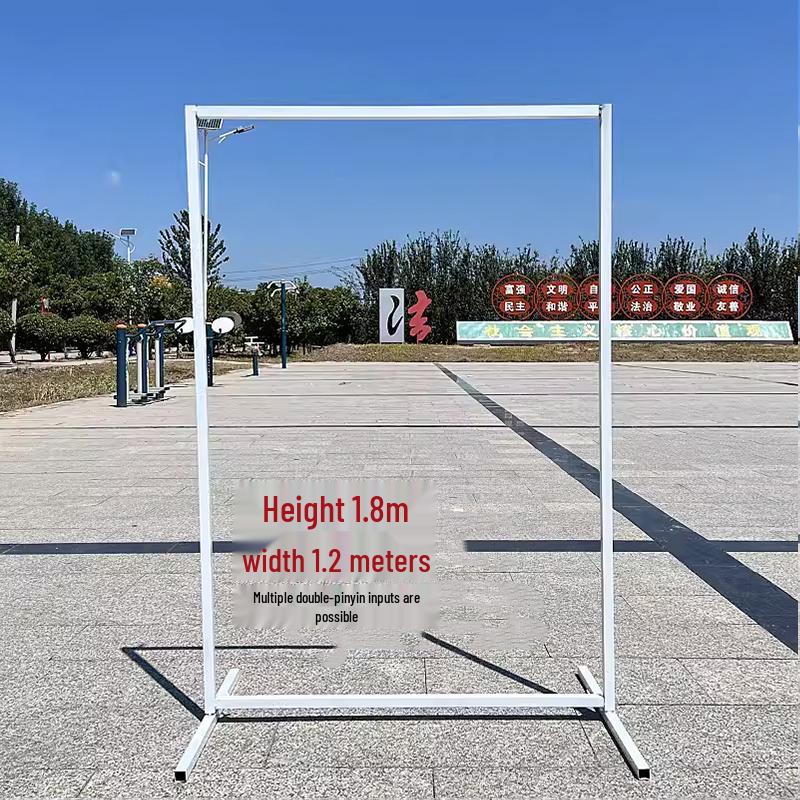 Red Wrought Iron Outdoor Lantern Display Stand - Chinese Style Hanging Rack