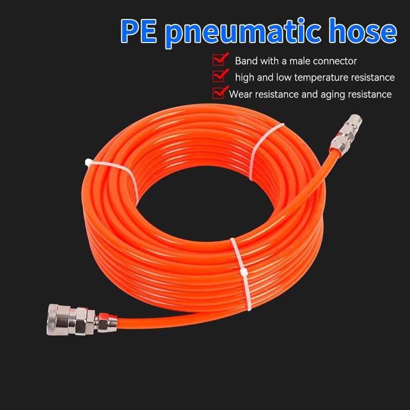 10M/20M Pneumatic Air Tube Compressor Hose Straight Connector High Pressure Flexible Pipe