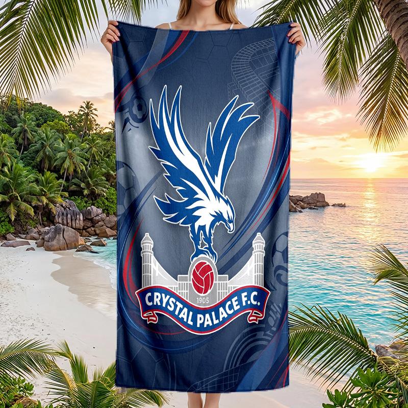Crystal Palace Football Beach Towel Soft Microfiber Summer Towel Quick Dry Absorbent Towel for Beach Swimming Pool Travel