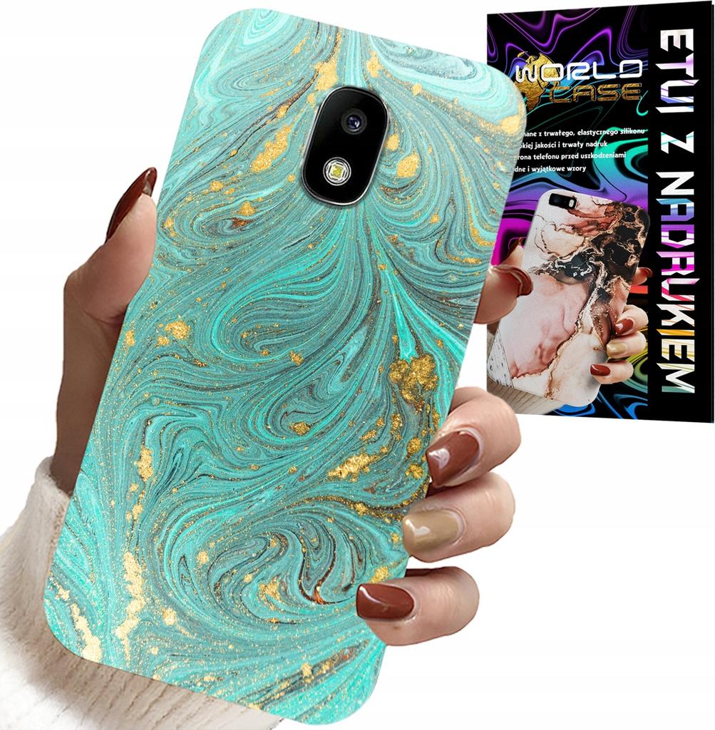 Etui Do Samsung Galaxy J5 2017 - Marmurkowe Wzory + Szkło Hartowane