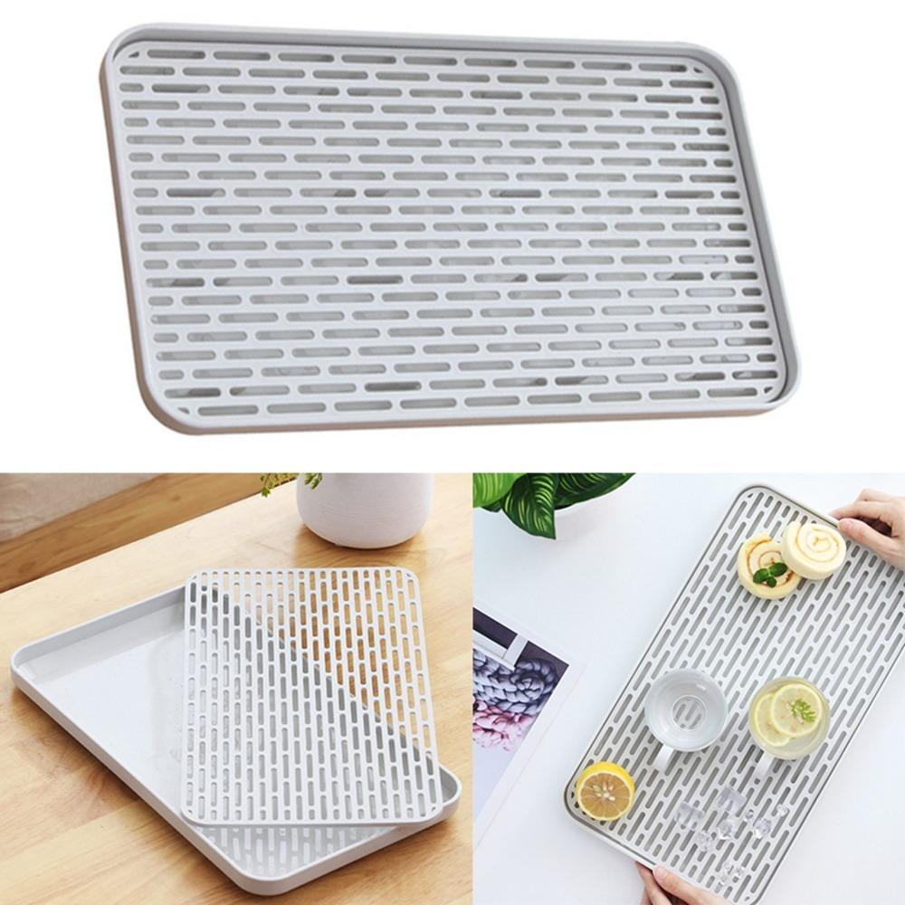 Water Storage Tea Cup Drain Tray Double Layered Rectangular Tea Tray Drainage Tea Tray  For Kitchen