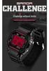 Sanda Square Multifunctional Waterproof Luminous Sports Watch for Men & Women - Fashionable Student Wristwatch