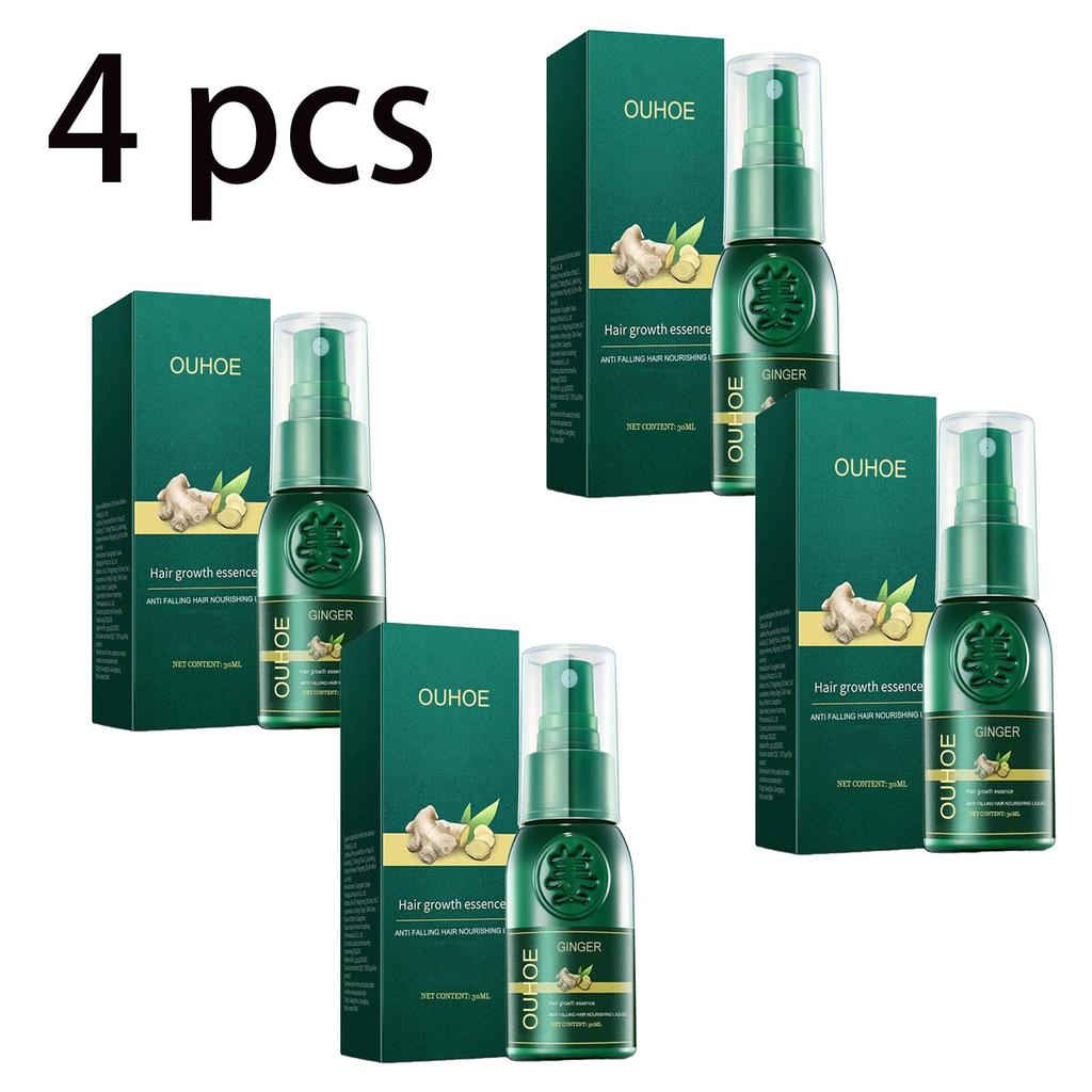 OUHOE Ginger Hair Essence 30ml promotes hair growth, prevents dry, damaged, and thinning hair, and acts as an anti-hair loss and hair growth spray