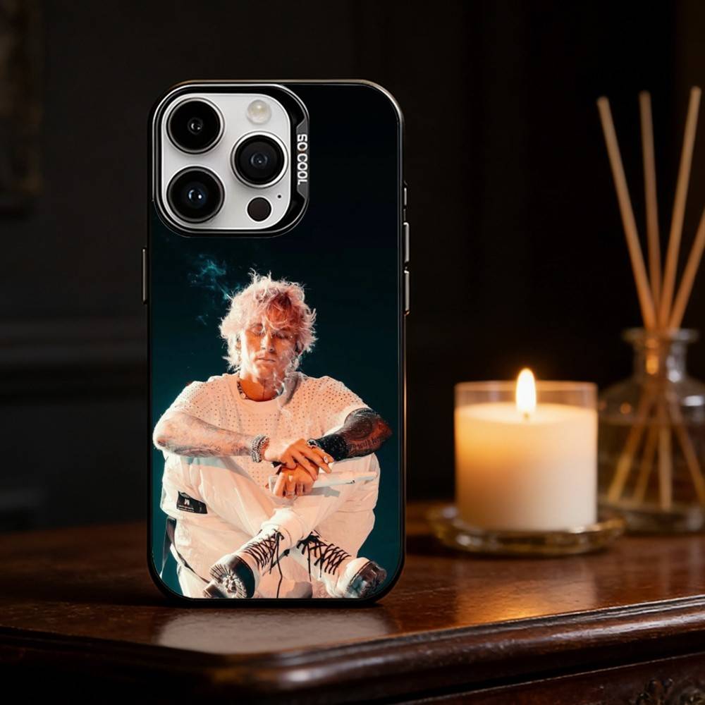 MGK LOST A-AMERICANA Phone Case For iPhone 17,16,15,14,13,12,11,Pro Max,Plus Candy Silver Cover