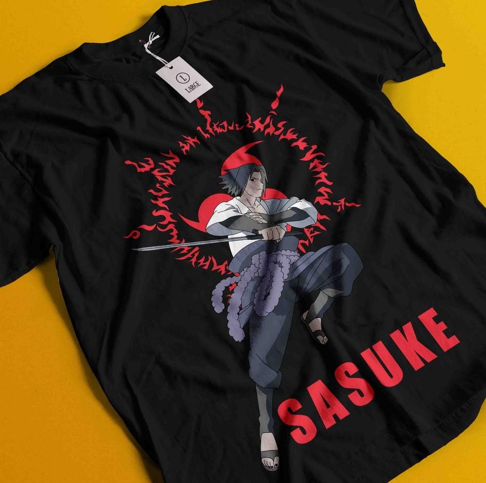 

Футболка Саске Футболка Наруто Футболка Джирайи Итачи Учихи Футболка Мадары Какаши Аниме Футболка 3XL