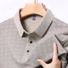 Short Sleeve T-Shirt Men'S Medium And High Elastic Business Casual Lapel Polo Shirt
