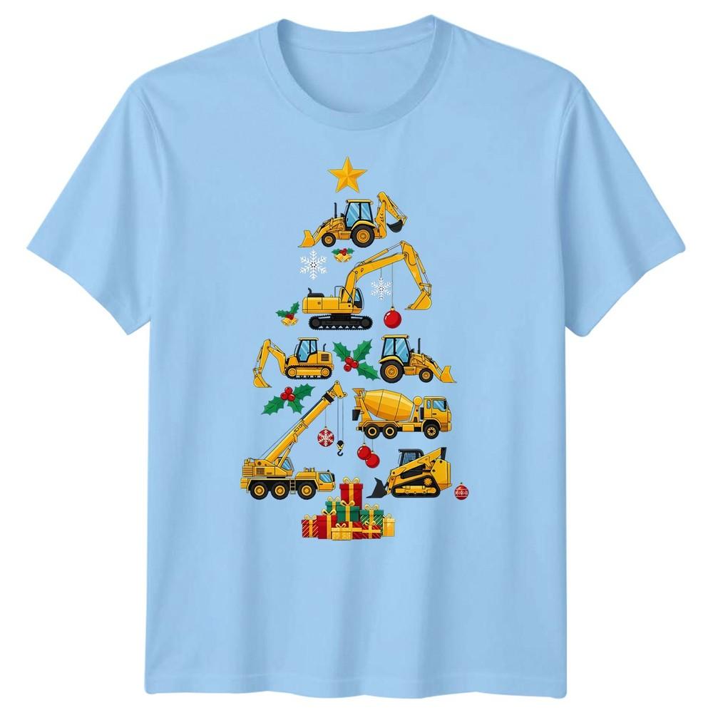 Construction Christmas Tree Holiday Unisexs TShirt Vehicles Gift