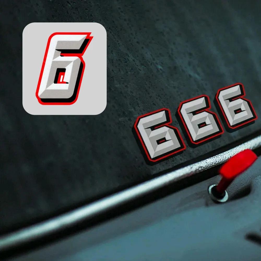 1pc Universal Number 0-9 Vinyl Decals Motorcycle Helmet Racing Sticker Motorcycle Decorative Decal Motorbike Styling Accessories