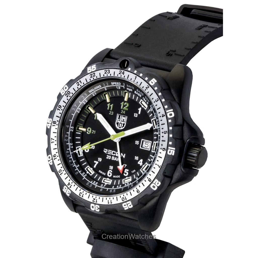 Luminox Recon Nav Spec GMT Rubber Strap Black Dial Quartz Diver's XL.8837.SET 200M Men's Watch