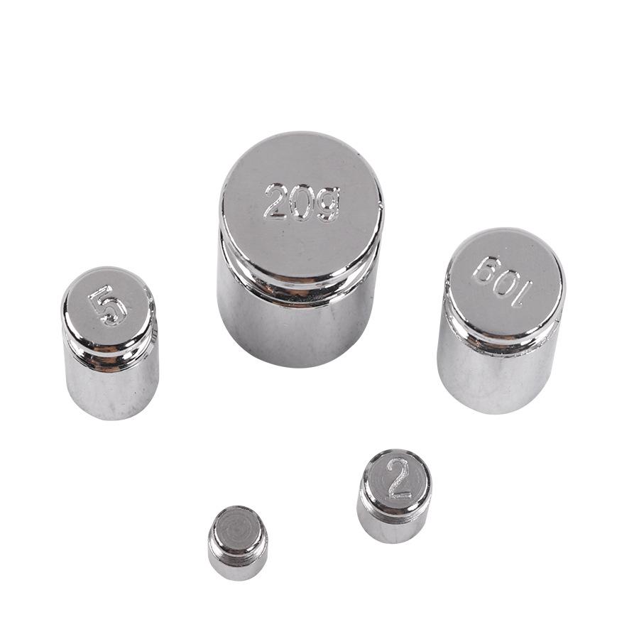 M1 Grade Chrome Plated Calibration Weights Set - 1g, 2g, 5g, 10g, 20g (5 Pieces)