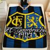 1 Stück FC Saarbrücken Aufdruck Flanelldecke, Hohe Qualität, Bequem für alle Jahreszeiten, Heimdekoration, Wärme und Komfort, Perfekt für Weihnachtsgeschenke