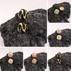 French Enamel Drip Oil Earrings: Stainless Steel, Irregular, Titanium Women's Luxury